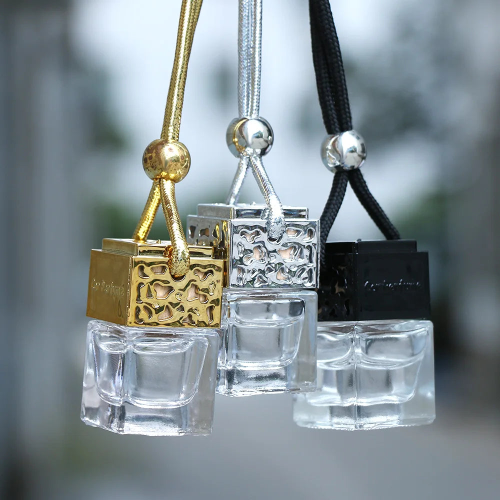Hanging Glass Perfume Bottle Car Decor