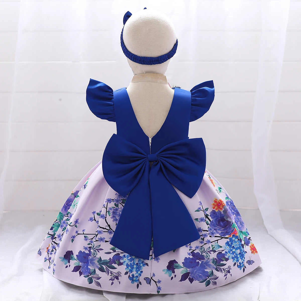 Girls' Floral Princess Party Dress