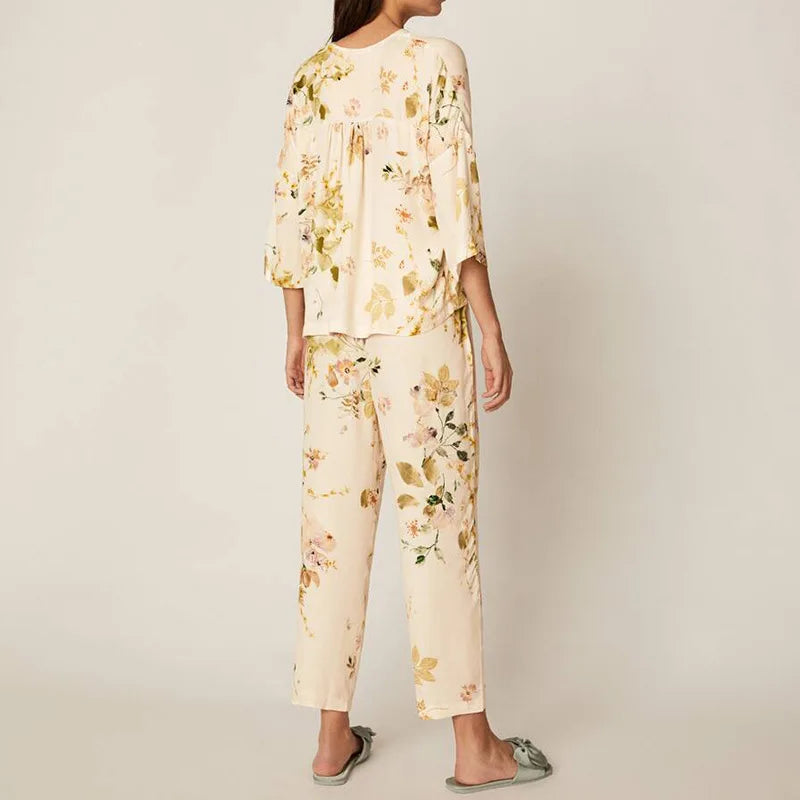 Women's Floral Viscose Lounge Set