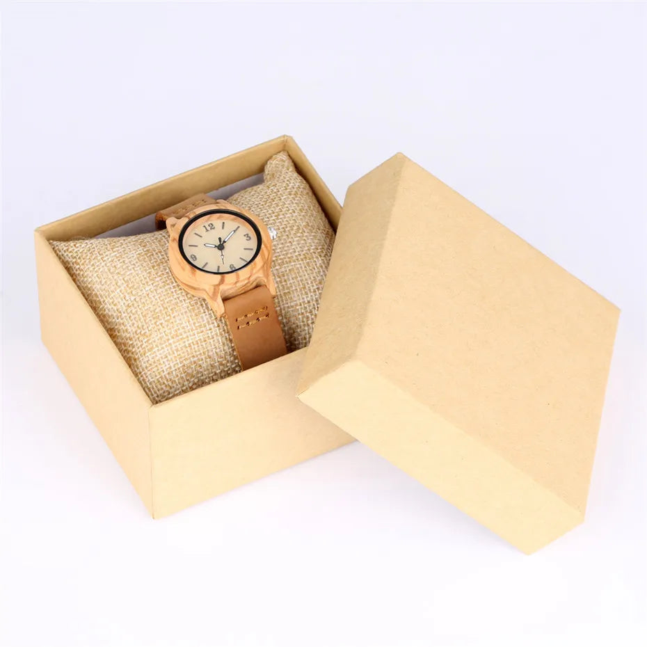 Wooden Quartz Women Watch