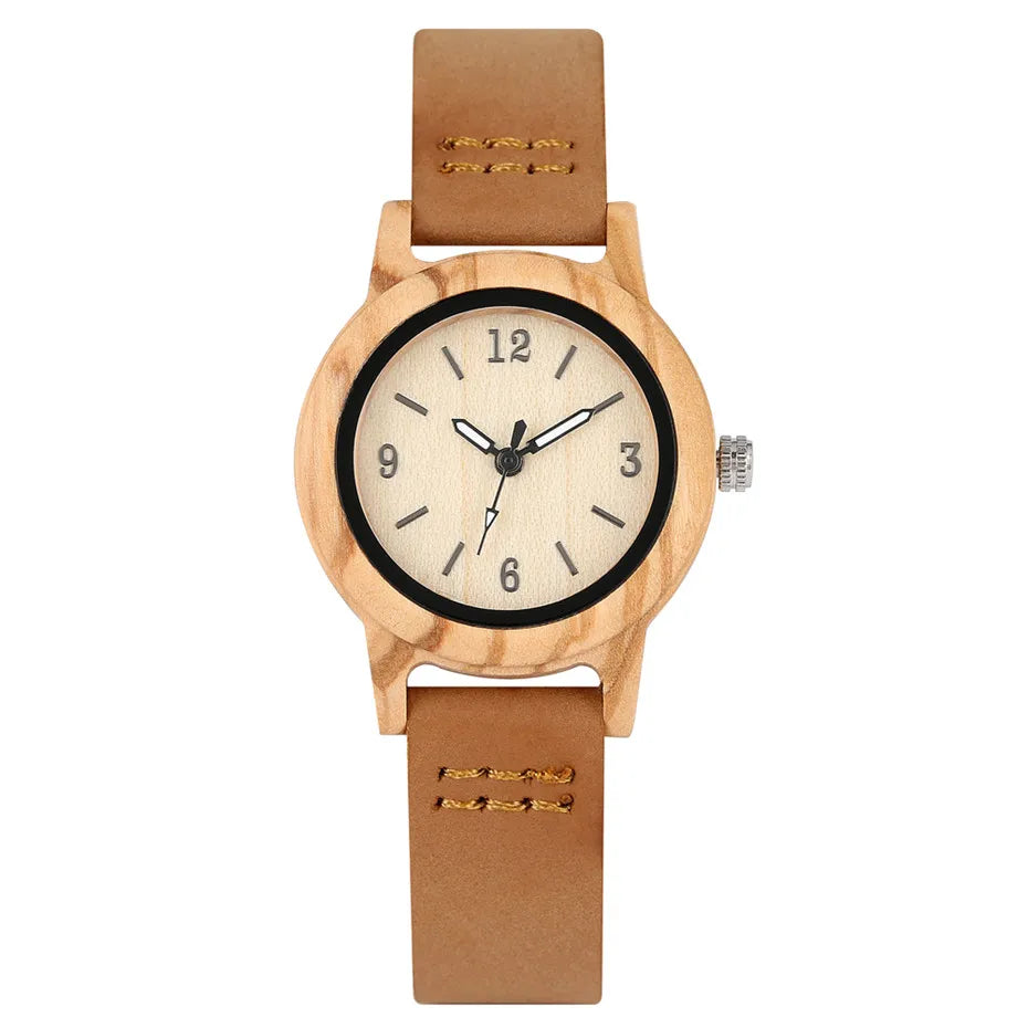 Wooden Quartz Women Watch