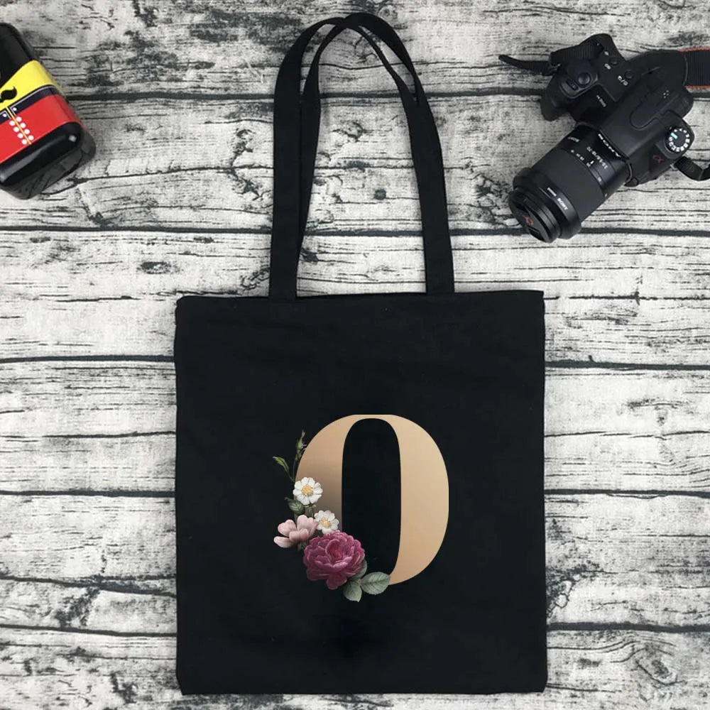 Foldable Letter Tote Shoulder Bag