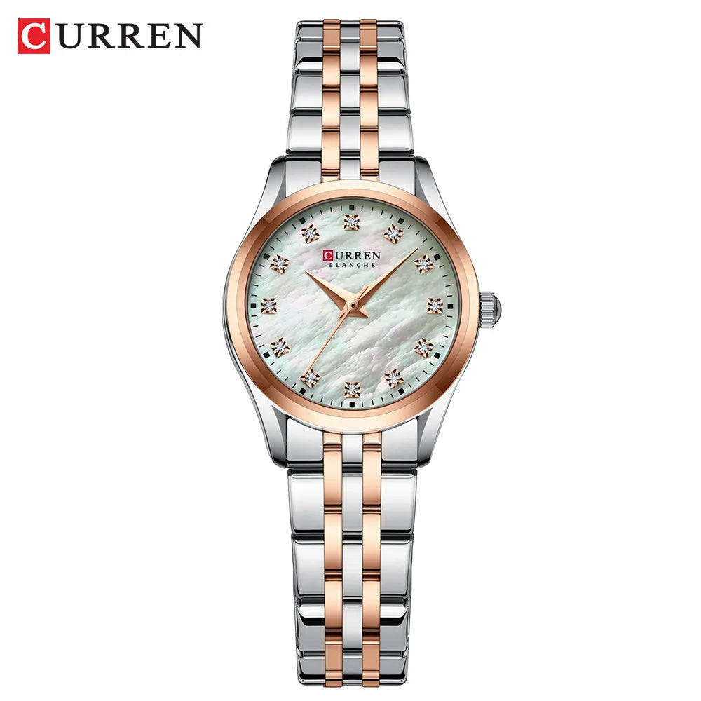 CURREN Women's Diamond Luminous Steel Watch