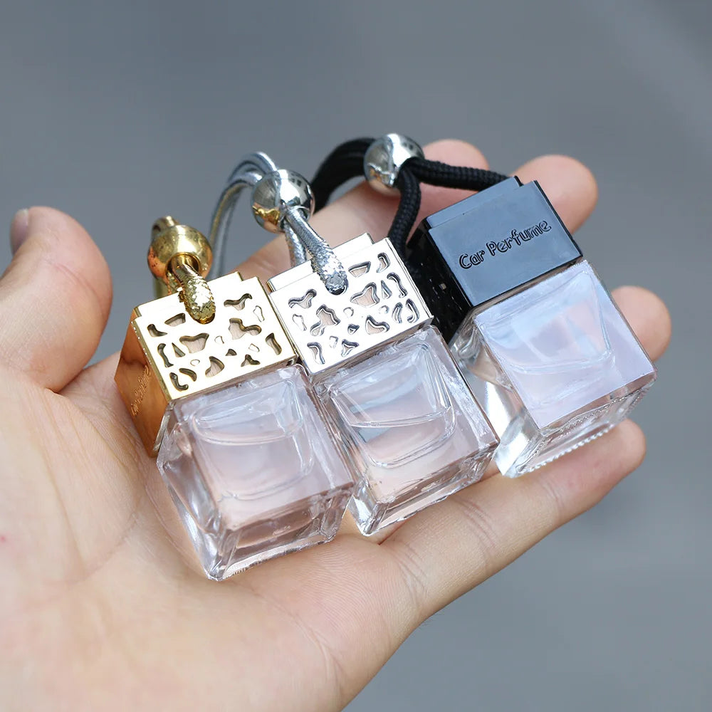 Hanging Glass Perfume Bottle Car Decor