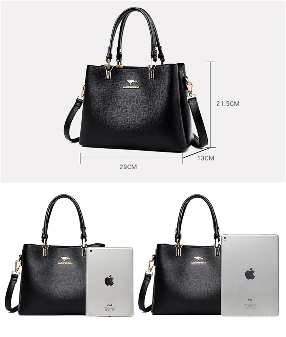 Women's Luxury Leather Tote Crossbody Bag