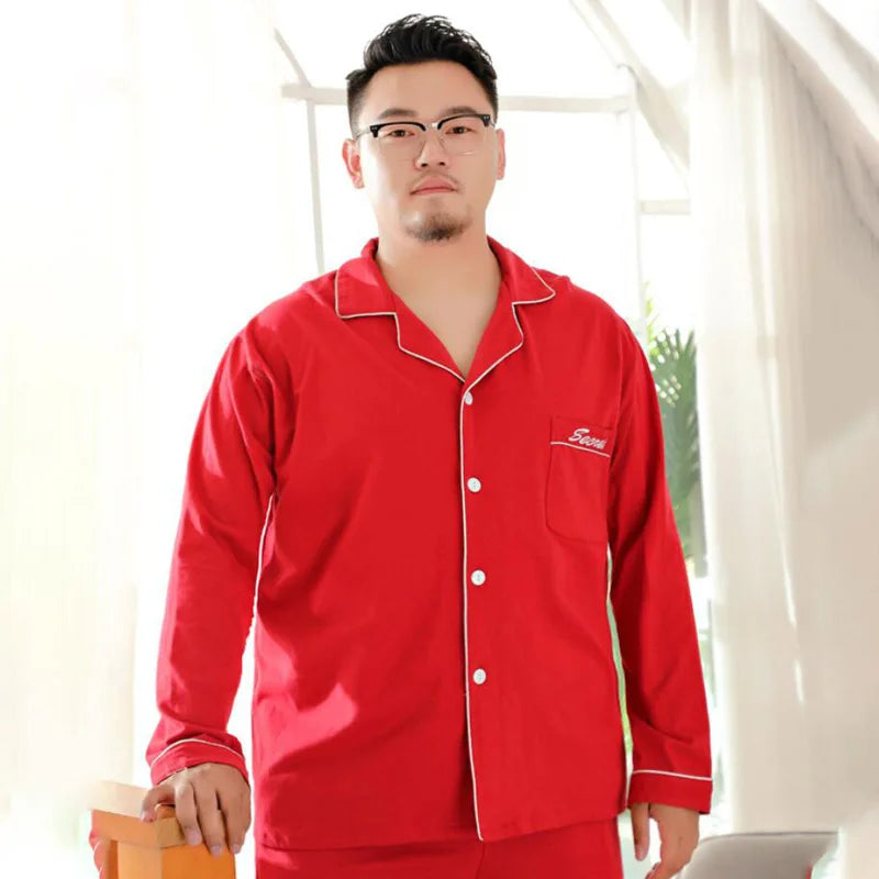 Men's Cotton Oversize Pajama Set 10XL