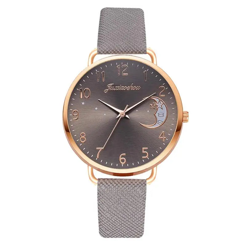 Women's White Leather Quartz Watch