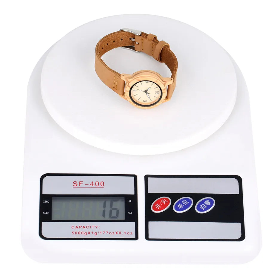 Wooden Quartz Women Watch