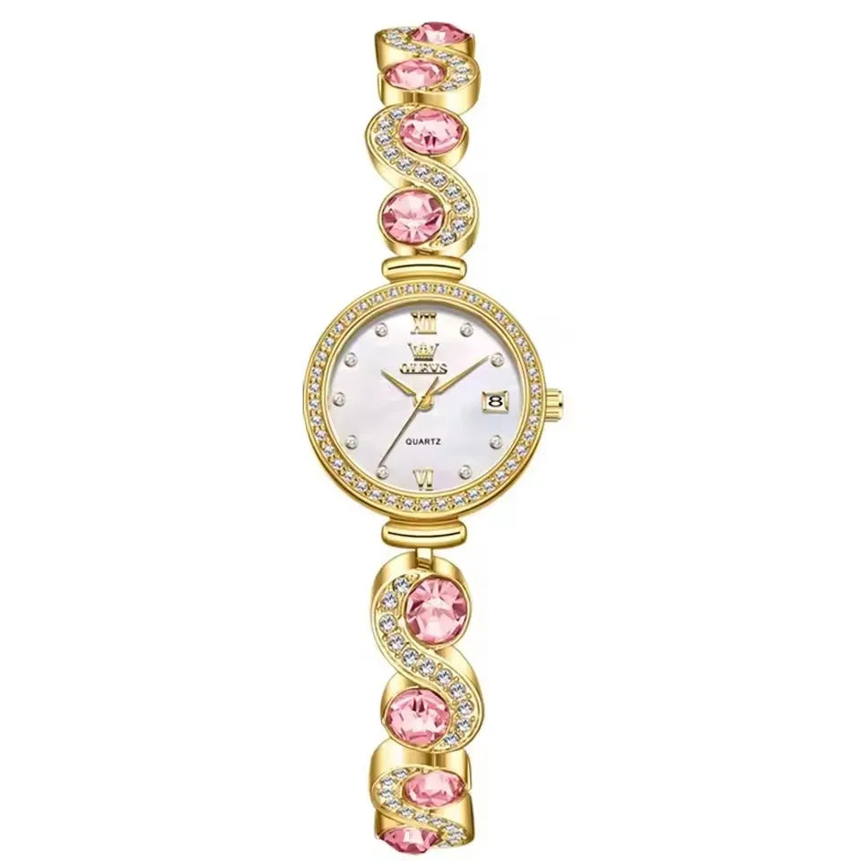 OLEVS Women's Pearl Quartz Bracelet Watch