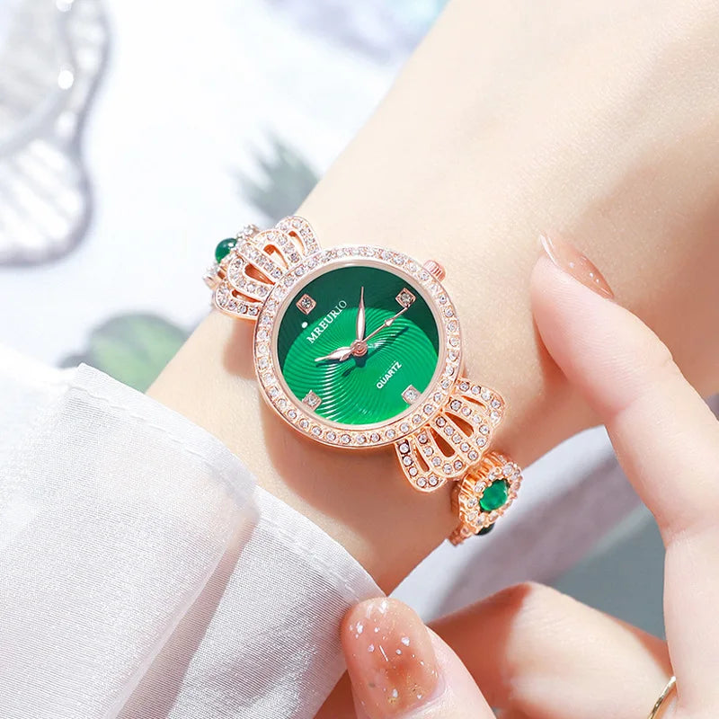 Women's Rhinestone Quartz Bracelet Watch