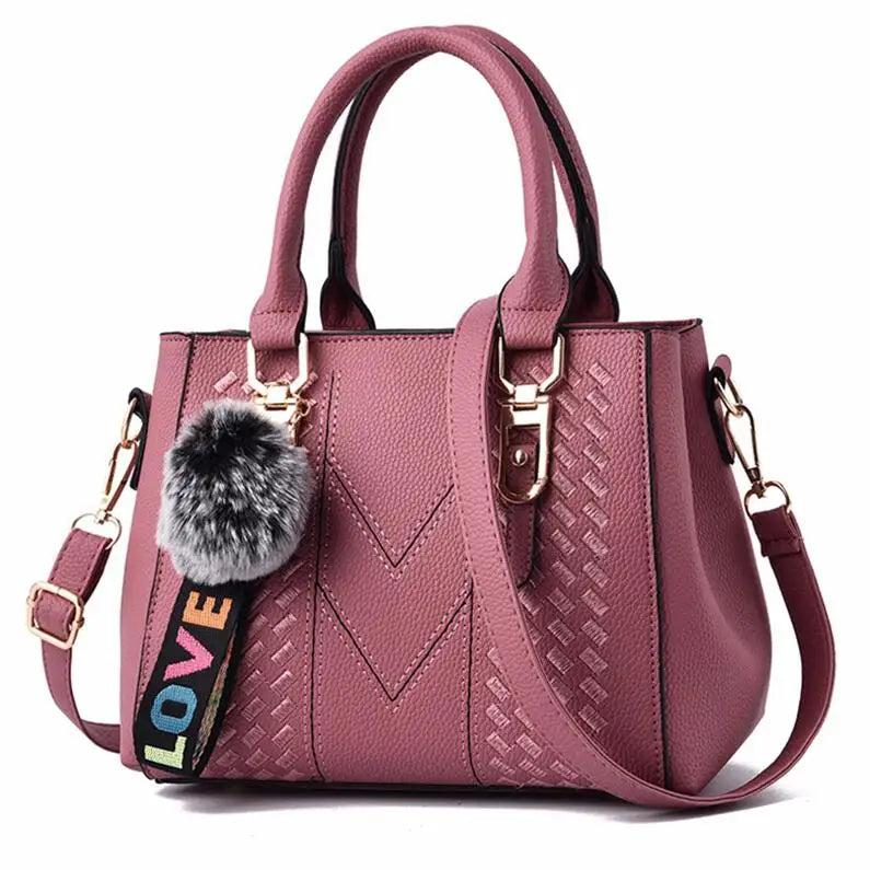 Embroidery Leather Messenger Bag