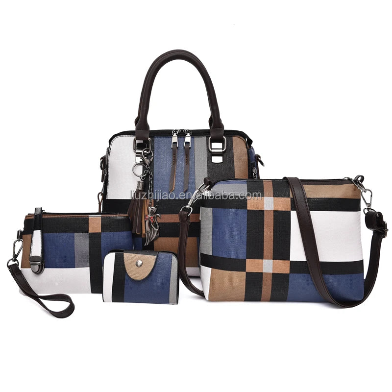 Retro PU Leather Tote Set