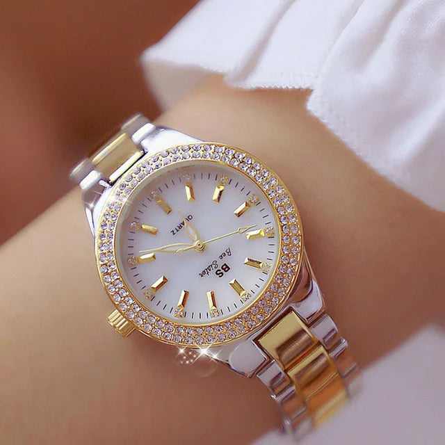 Crystal Rose Gold Dress Watch