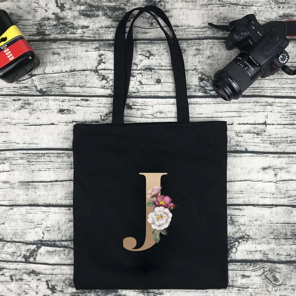 Foldable Letter Tote Shoulder Bag