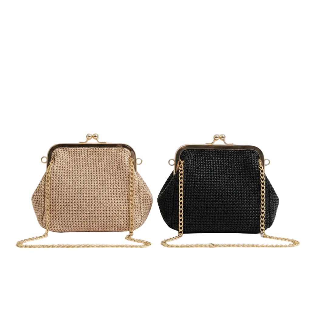 Women's Straw Boho Crossbody Bag