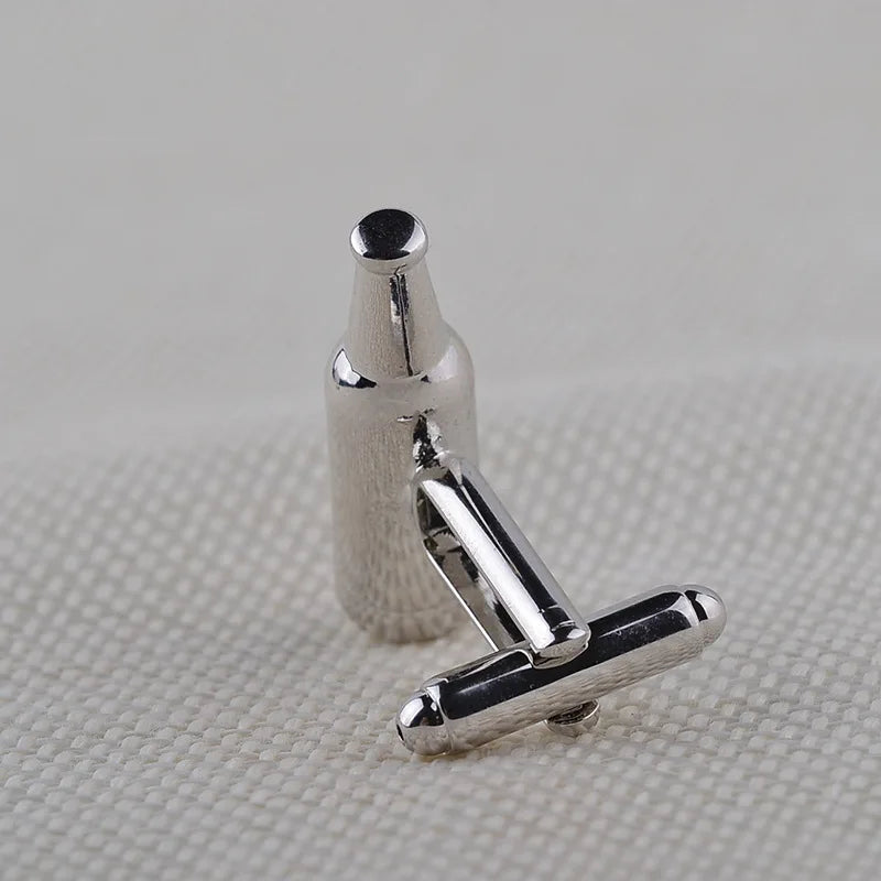 Wine Bottle Enamel Cufflinks Men Gift