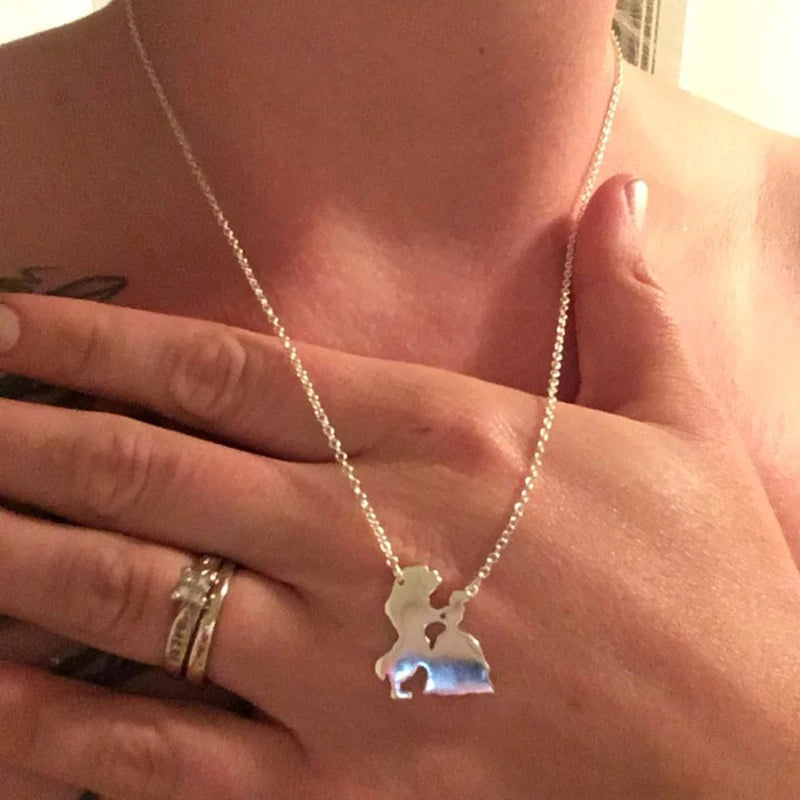 Beauty and the Beast Pendant Necklace