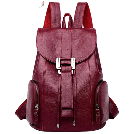 Large Leather Women Backpack
