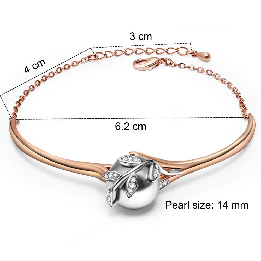 Women's Pearl Zirconia 4-Piece Jewelry Set
