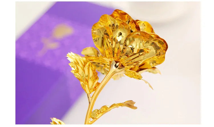 Golden Rose Flower Valentine Wedding Decor