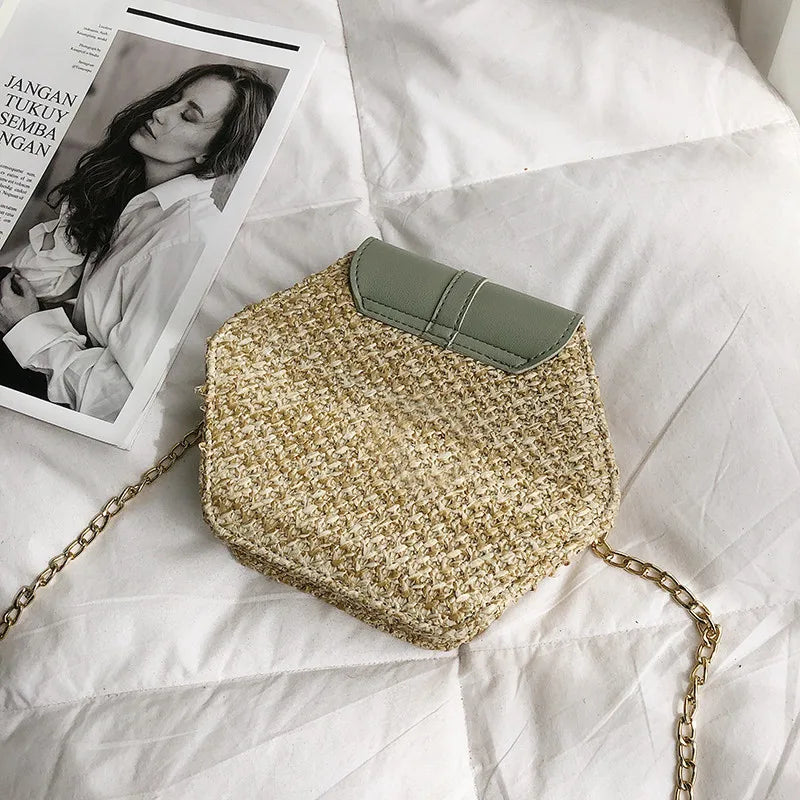 Rattan Woven Bohemian Shoulder Bag