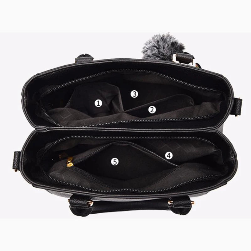 Embroidery Leather Messenger Bag