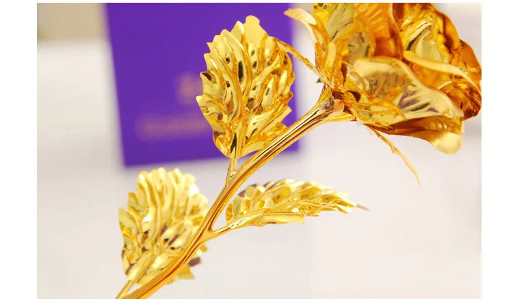 Golden Rose Flower Valentine Wedding Decor
