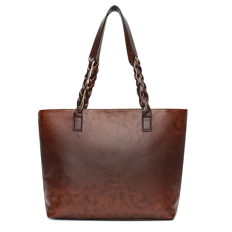 Women's Vintage Tassel Leather Tote Bag