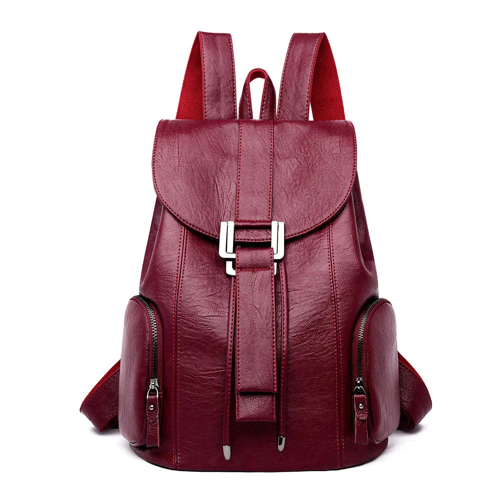 Large Leather Women Backpack