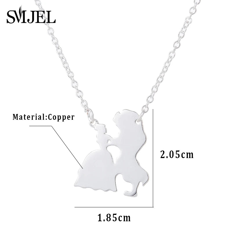 Beauty and the Beast Pendant Necklace