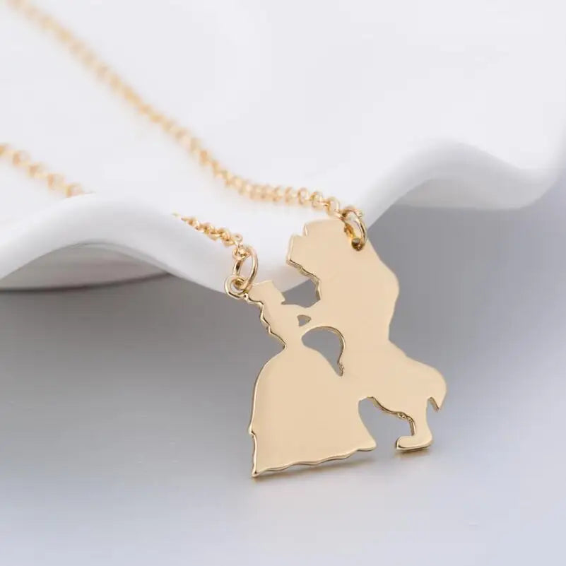 Beauty and the Beast Pendant Necklace