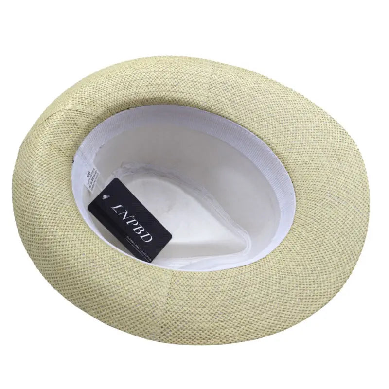 Unisex Wide Brim Straw Panama Hat
