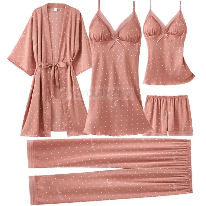 Lace Satin Women Pajama Set