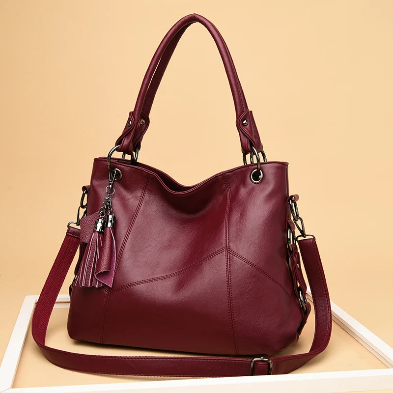 Women's Large Capacity PU Leather Tote Bag