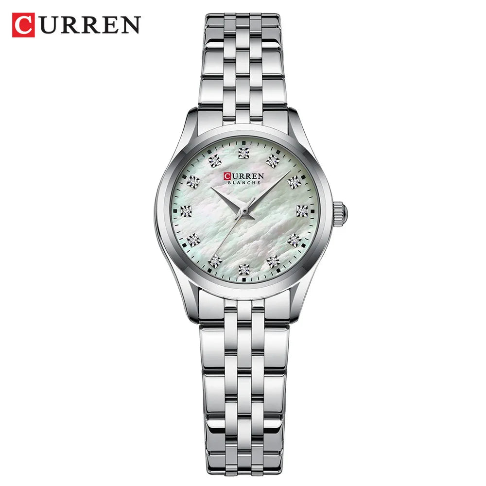 CURREN Women's Diamond Luminous Steel Watch