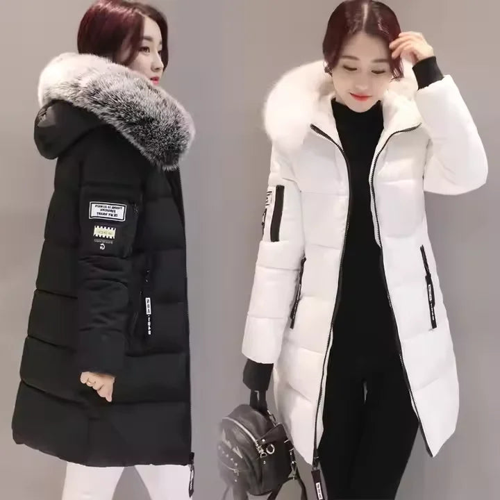 Mid-Length Fur Collar Parka