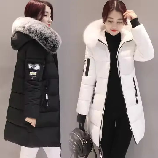Mid-Length Fur Collar Parka