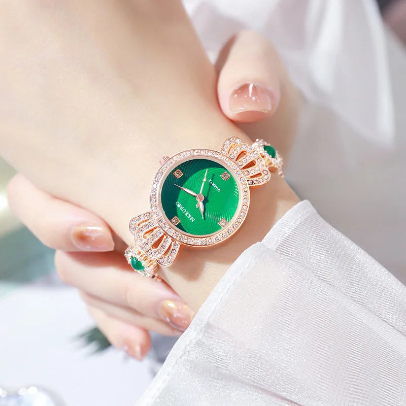 Women's Rhinestone Quartz Bracelet Watch