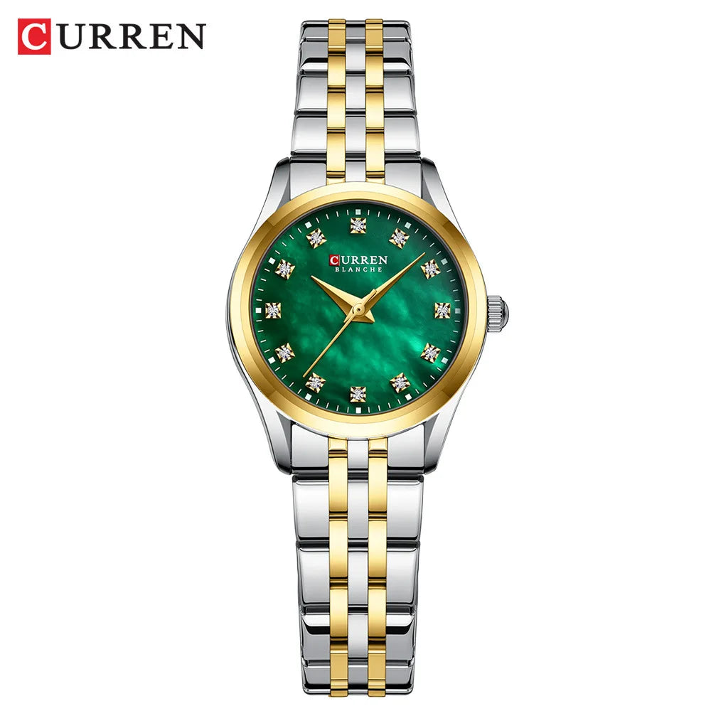 CURREN Women's Diamond Luminous Steel Watch