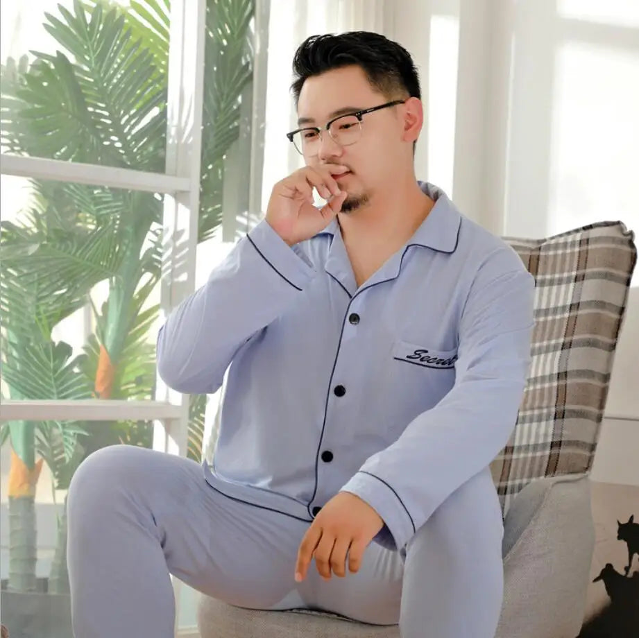 Men's Cotton Oversize Pajama Set 10XL