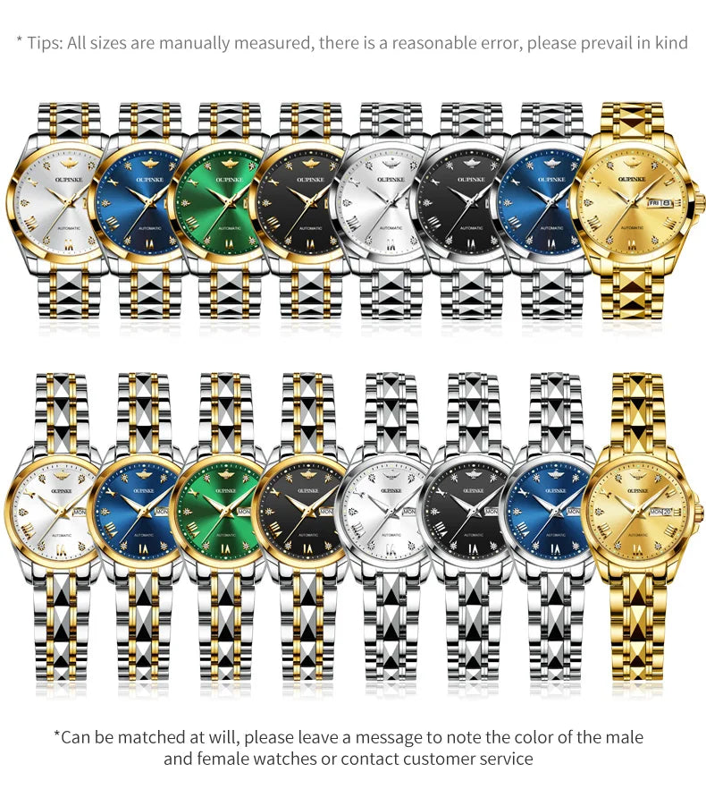 Oupinke Couple Automatic Mechanical Watch