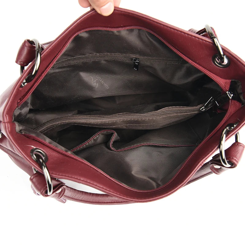 Women's Large Capacity PU Leather Tote Bag