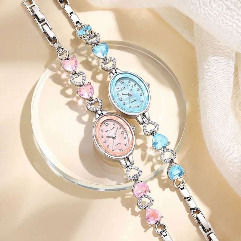 SAILIN Women's Oval Dial Quartz Watch