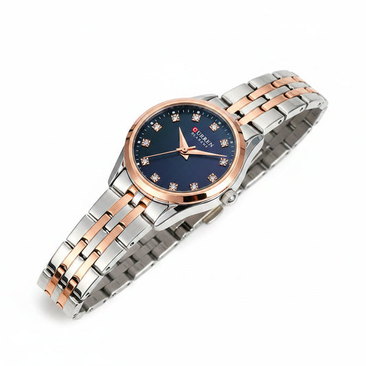 CURREN Women's Diamond Luminous Steel Watch