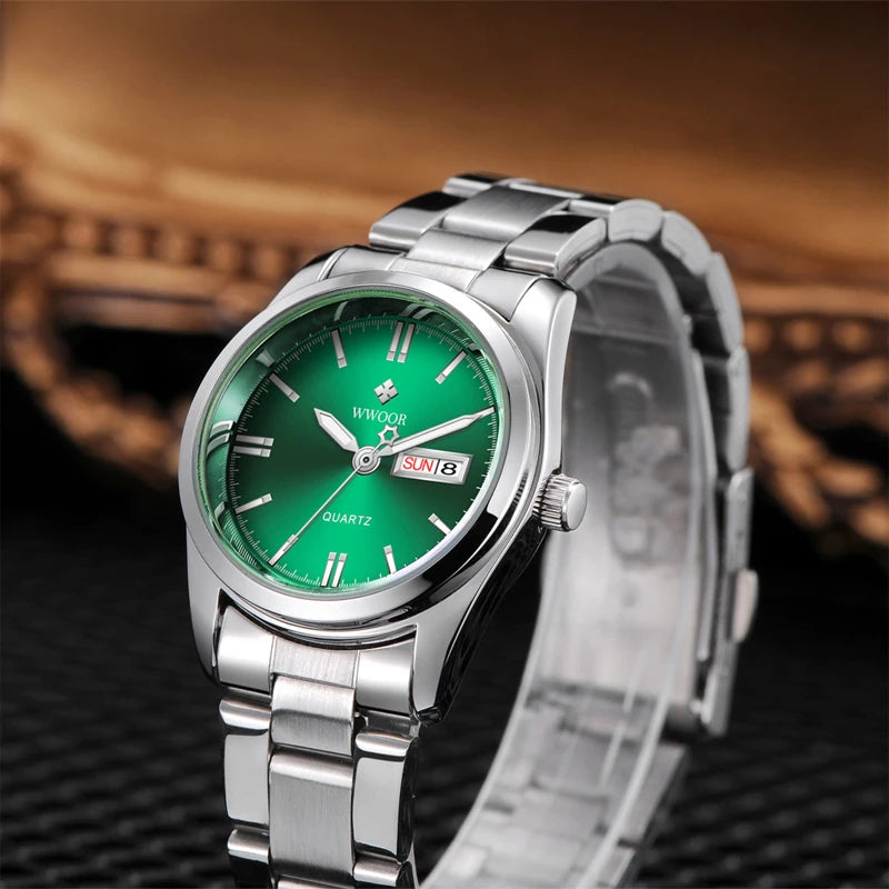 WWOOR Green Bracelet Ladies Watch