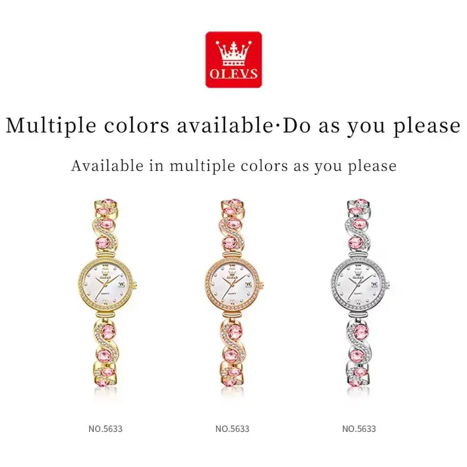 OLEVS Women's Pearl Quartz Bracelet Watch