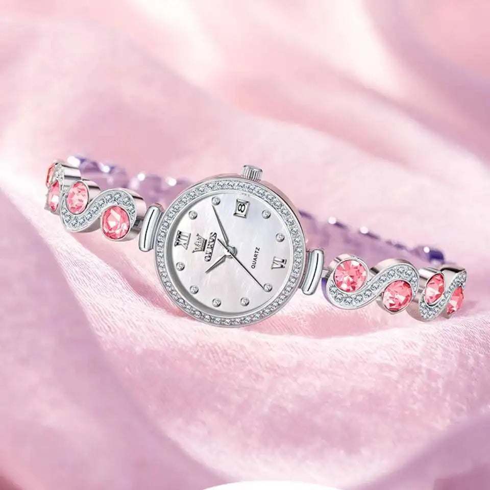 OLEVS Women's Pearl Quartz Bracelet Watch