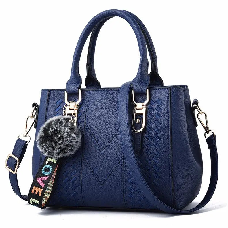 Embroidery Leather Messenger Bag