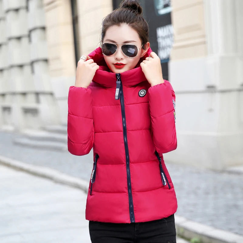Slim Hooded Women Parka