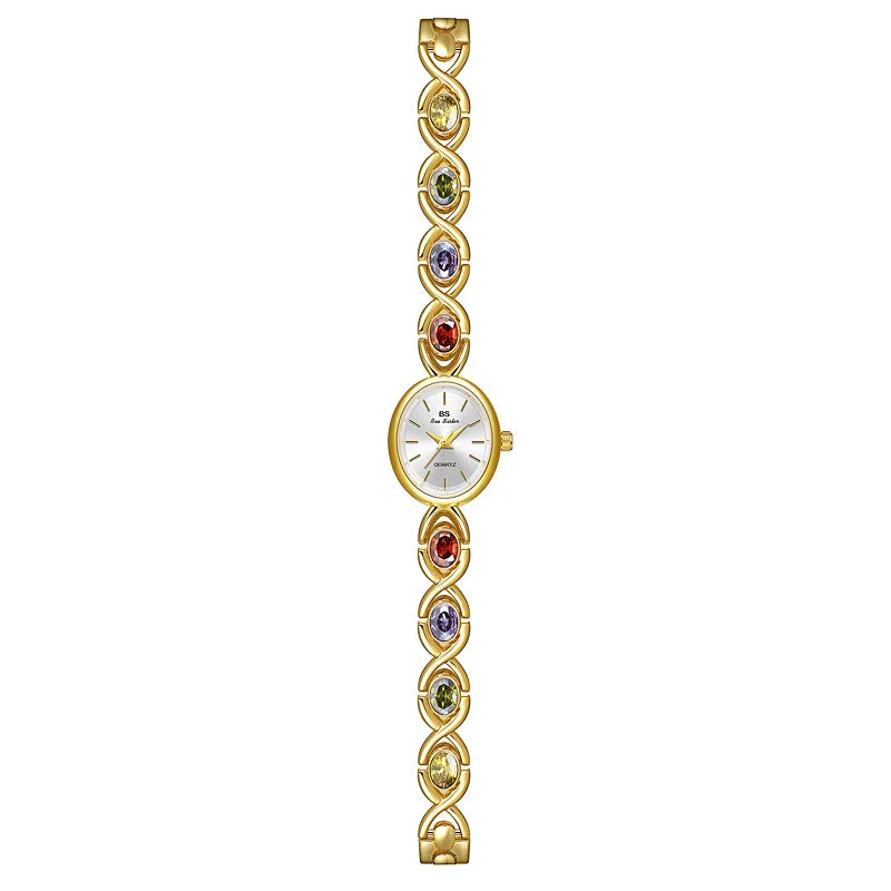 Women's Retro Alloy Quartz Watch Steel Band